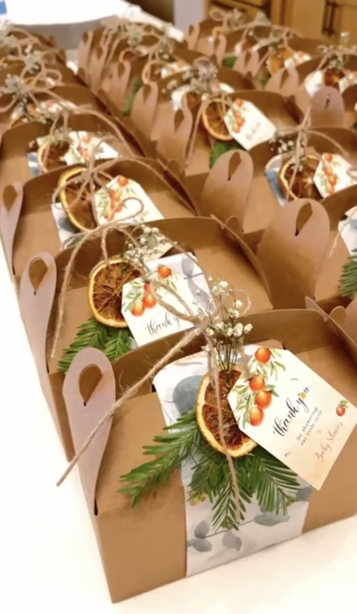 Finished favor presentation